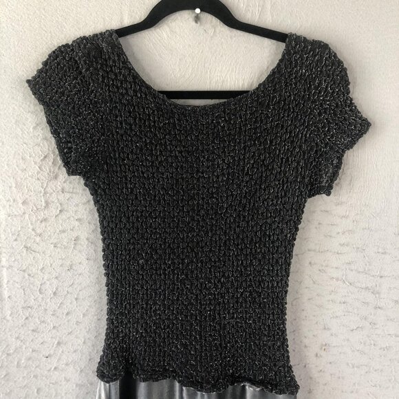 JS Collections Dress Womens 12 Metallic Maxi Evening Formal Gown Retro Shiny - Picture 8 of 16